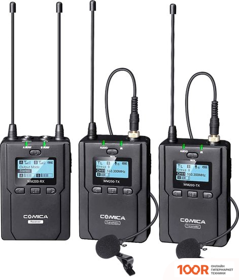 Микрофон Comica CVM-WM200A (RX+TX+TX) (363573)