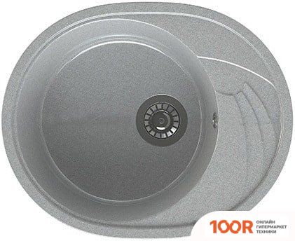 Кухонная мойка Maxstone MS-8 (СВЕТЛО-СЕРЫЙ ГЛЯНЕЦ) (361233)