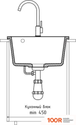 Кухонная мойка GranFest Urban GF-UR-644 (СЕРЫЙ) (361177)