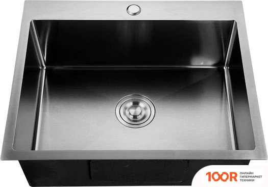 Кухонная мойка GranFest Metal НЕРЖАВЕЮЩАЯ СТАЛЬ AISI 304 PVD GF-6545 ГРАФИТ (С СИФОНОМ) (361144)