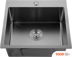 Кухонная мойка GranFest Metal НЕРЖАВЕЮЩАЯ СТАЛЬ AISI 304 PVD GF-5050 ГРАФИТ (С СИФОНОМ) (361141)