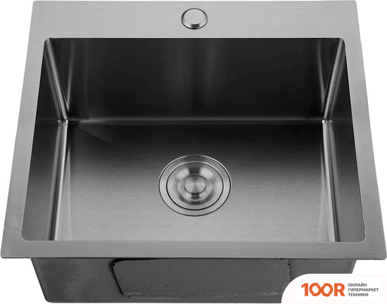 Кухонная мойка GranFest Metal НЕРЖАВЕЮЩАЯ СТАЛЬ AISI 304 PVD GF-5050 ГРАФИТ (С СИФОНОМ) (361141)