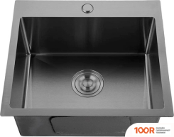 Кухонная мойка GranFest Metal НЕРЖАВЕЮЩАЯ СТАЛЬ AISI 304 PVD GF-5045 ГРАФИТ (С СИФОНОМ) (361140)