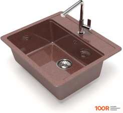 Кухонная мойка Glanz L9 (ТЕРРАКОТ ГЛЯНЦЕВЫЙ) (361127)