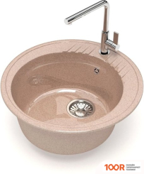 Кухонная мойка Glanz L6 (КАРАМЕЛЬ ГЛЯНЦЕВЫЙ) (361102)