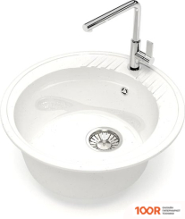 Кухонная мойка Glanz L6 (БЕЛЫЙ ГЛЯНЦЕВЫЙ) (361101)