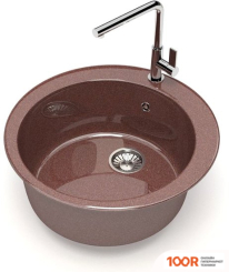 Кухонная мойка Glanz L510 (ТЕРРАКОТ ГЛЯНЦЕВЫЙ) (361097)