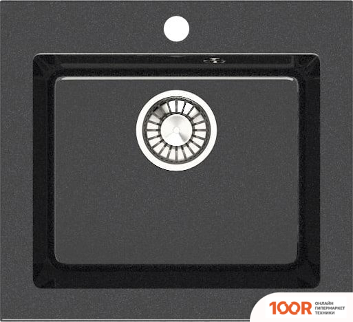 Кухонная мойка Glanz L35 (АТРАЦИТ ГЛЯНЦЕВЫЙ) (361049)
