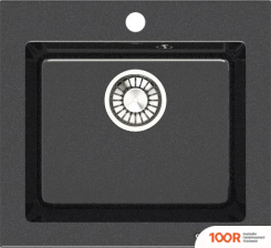 Кухонная мойка Glanz L35 (АТРАЦИТ ГЛЯНЦЕВЫЙ) (361049)