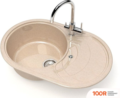 Кухонная мойка Glanz L33 (СЛОНОВАЯ КОСТЬ ГЛЯНЦЕВЫЙ) (361045)