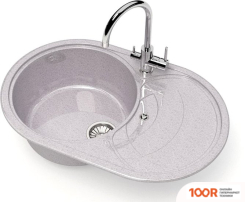 Кухонная мойка Glanz L33 (СВЕТЛО-СЕРЫЙ ГЛЯНЦЕВЫЙ) (361044)