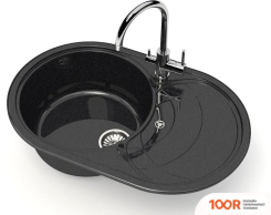 Кухонная мойка Glanz L33 (АТРАЦИТ ГЛЯНЦЕВЫЙ) (361039)