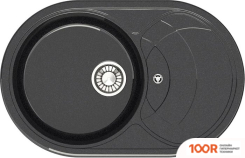 Кухонная мойка Glanz L33 (АТРАЦИТ ГЛЯНЦЕВЫЙ) (361039)