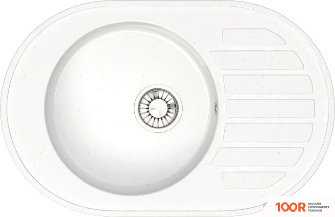 Кухонная мойка Glanz L31 (БЕЛЫЙ ГЛЯНЦЕВЫЙ) (361021)