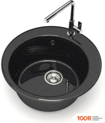 Кухонная мойка Glanz L30 (АТРАЦИТ ГЛЯНЦЕВЫЙ) (361009)