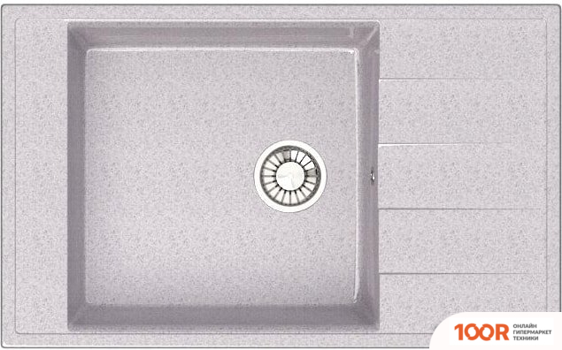 Кухонная мойка Glanz L29 (СВЕТЛО-СЕРЫЙ ГЛЯНЦЕВЫЙ) (360994)