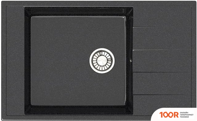 Кухонная мойка Glanz L29 (АТРАЦИТ ГЛЯНЦЕВЫЙ) (360989)