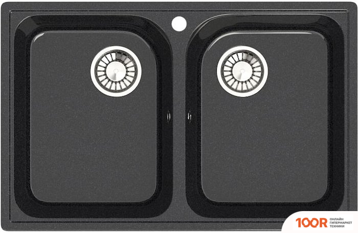 Кухонная мойка Glanz L260 (АТРАЦИТ ГЛЯНЦЕВЫЙ) (360969)