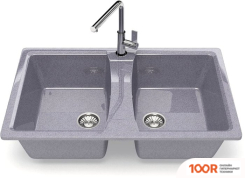 Кухонная мойка Glanz L26 (ТЕМНО-СЕРЫЙ ГЛЯНЦЕВЫЙ) (360966)