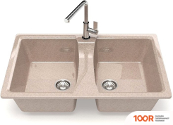 Кухонная мойка Glanz L26 (ПЕСОК ГЛЯНЦЕВЫЙ) (360963)