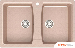Кухонная мойка Glanz L26 (КАРАМЕЛЬ ГЛЯНЦЕВЫЙ) (360962)