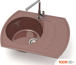 Кухонная мойка Glanz L25 (ТЕРРАКОТ ГЛЯНЦЕВЫЙ) (360957)