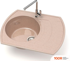 Кухонная мойка Glanz L25 (КАРАМЕЛЬ ГЛЯНЦЕВЫЙ) (360952)