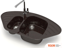 Кухонная мойка Glanz L23 (ЦАРСКИЙ ЯНТАРЬ ГЛЯНЦЕВЫЙ) (360938)