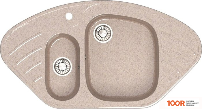 Кухонная мойка Glanz L23 (ПЕСОК ГЛЯНЦЕВЫЙ) (360933)