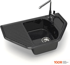 Кухонная мойка Glanz L22 (АТРАЦИТ ГЛЯНЦЕВЫЙ) (360919)