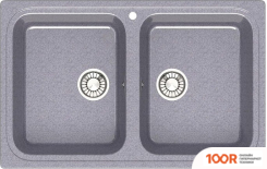 Кухонная мойка Glanz L20 (ТЕМНО-СЕРЫЙ ГЛЯНЦЕВЫЙ) (360906)