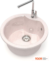 Кухонная мойка Glanz L2 (БЕЖЕВЫЙ ГЛЯНЦЕВЫЙ) (360890)