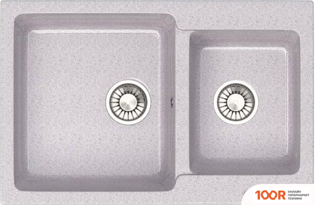 Кухонная мойка Glanz L191 (СВЕТЛО-СЕРЫЙ ГЛЯНЦЕВЫЙ) (360884)
