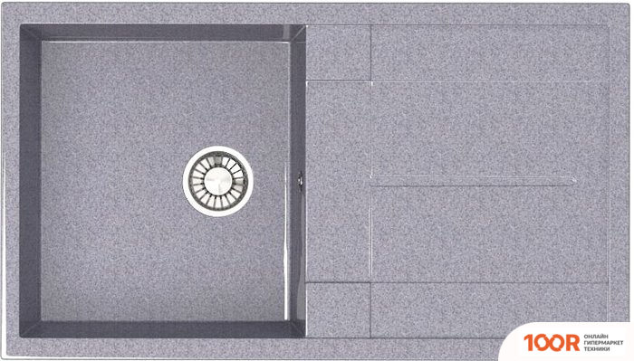 Кухонная мойка Glanz L17 (ТЕМНО-СЕРЫЙ ГЛЯНЦЕВЫЙ) (360856)