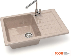 Кухонная мойка Glanz L16 (ПЕСОК ГЛЯНЦЕВЫЙ) (360833)