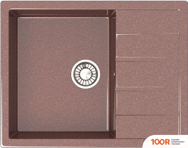 Кухонная мойка Glanz L151 (ТЕРРАКОТ ГЛЯНЦЕВЫЙ) (360827)