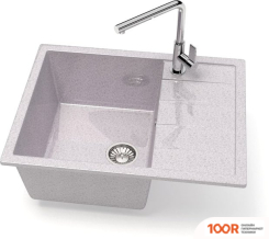 Кухонная мойка Glanz L151 (СВЕТЛО-СЕРЫЙ ГЛЯНЦЕВЫЙ) (360824)