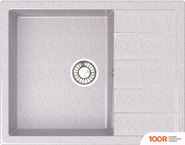 Кухонная мойка Glanz L151 (СВЕТЛО-СЕРЫЙ ГЛЯНЦЕВЫЙ) (360824)