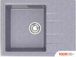 Кухонная мойка Glanz L150 (ТЕМНО-СЕРЫЙ ГЛЯНЦЕВЫЙ) (360816)