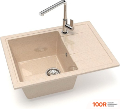 Кухонная мойка Glanz L150 (СЛОНОВАЯ КОСТЬ ГЛЯНЦЕВЫЙ) (360815)