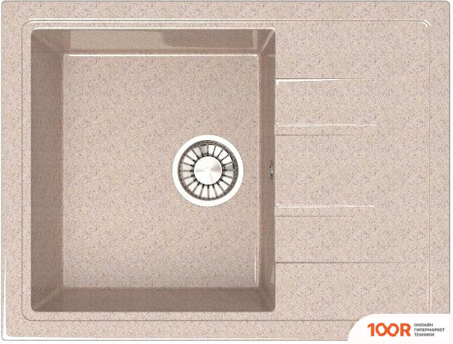 Кухонная мойка Glanz L150 (ПЕСОК ГЛЯНЦЕВЫЙ) (360813)