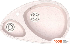 Кухонная мойка Glanz L13 (БЕЖЕВЫЙ ГЛЯНЦЕВЫЙ) (360790)