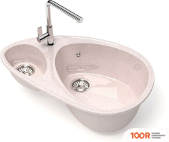 Кухонная мойка Glanz L13 (БЕЖЕВЫЙ ГЛЯНЦЕВЫЙ) (360790)