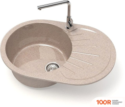 Кухонная мойка Glanz L111 (ПЕСОК ГЛЯНЦЕВЫЙ) (360783)