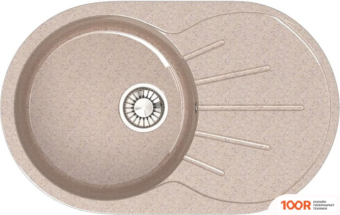 Кухонная мойка Glanz L110 (ПЕСОК ГЛЯНЦЕВЫЙ) (360773)