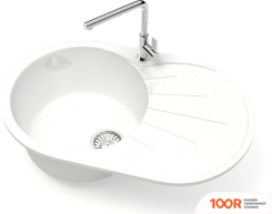 Кухонная мойка Glanz L110 (БЕЛЫЙ ГЛЯНЦЕВЫЙ) (360771)