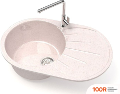 Кухонная мойка Glanz L110 (БЕЖЕВЫЙ ГЛЯНЦЕВЫЙ) (360770)