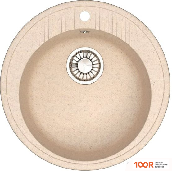 Кухонная мойка Glanz J6 (СЛОНОВАЯ КОСТЬ МАТОВЫЙ) (360715)