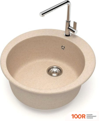 Кухонная мойка Glanz J510 (СЛОНОВАЯ КОСТЬ МАТОВЫЙ) (360705)