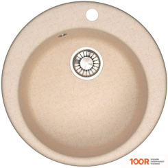 Кухонная мойка Glanz J50 (СЛОНОВАЯ КОСТЬ МАТОВЫЙ) (360695)